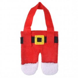 Christmas Santa Claus Suits Knife and Fork Organizers Hodlers Pockets Dinner Decoration Red